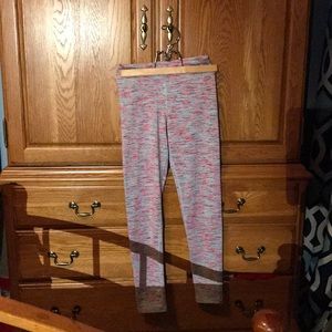 Blue and pink leggings